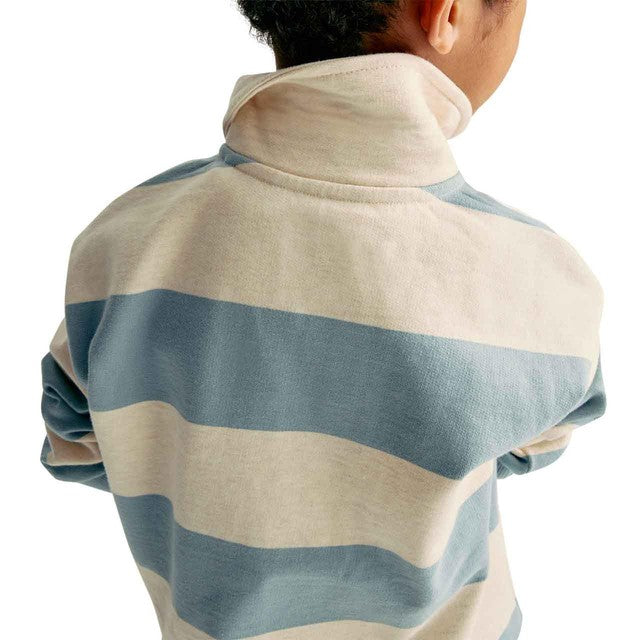 M&S blue striped rugby sweatshirt for children 4-5 years, imported from the UK