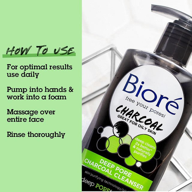 Biore charcoal pore cleanser 200ml - British product