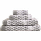 M&S Pure Cotton Repeat Links Bath Towel Grey