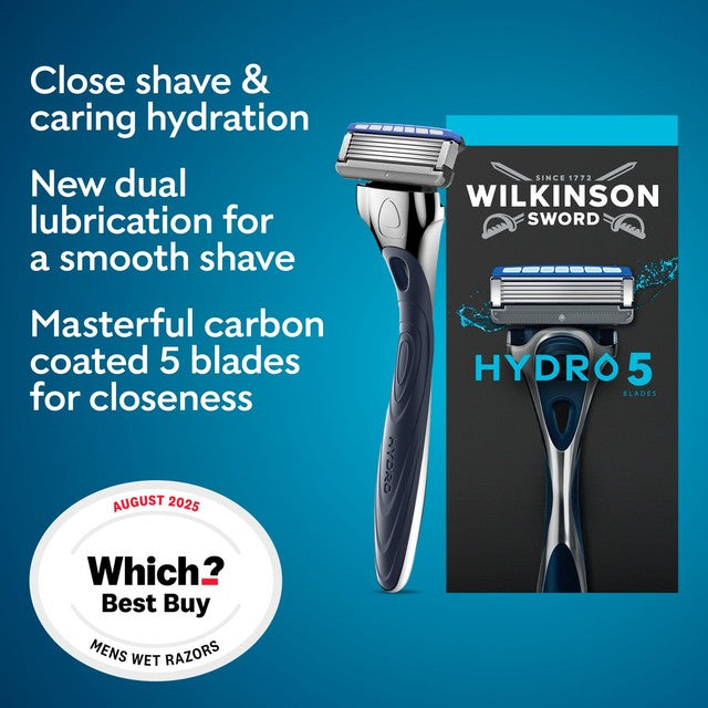 Wilkinson Sword Hydro 5 men's razor and blade refills (British brand)