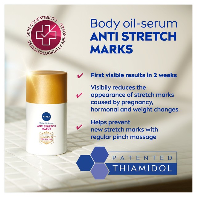 Nivea Luminous 630 Body Oil Serum 100ml, imported from the UK