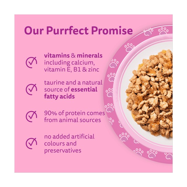 Whiskas Kitten wet cat food pouches 12x85g (British brand)