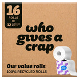 Who Gives A Crap Classic Soft Double Length Toilet Rolls 16 Pack