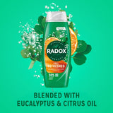 Radox Feel Refreshed shower gel 675ml, imported from the UK