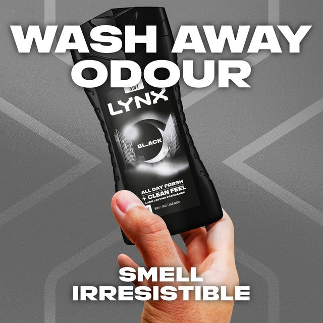 Lynx Black shower gel 225ml, UK version