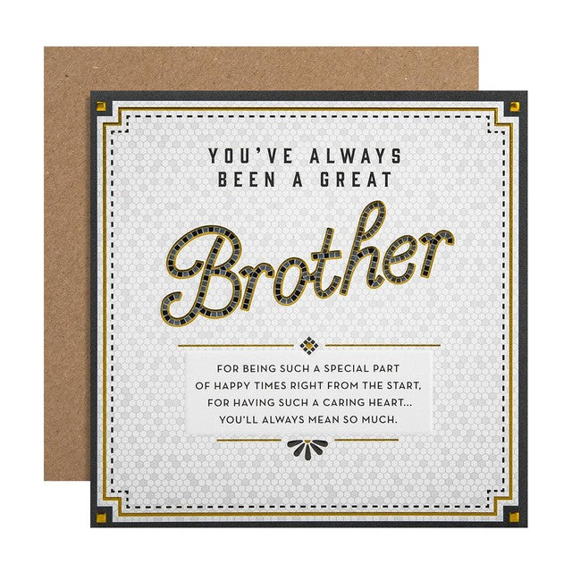 M&S brother birthday card 15cm x 15cm, imported from the UK
