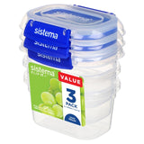 Sistema Klip It Plus Food Storage Containers 3 Pack 400ml