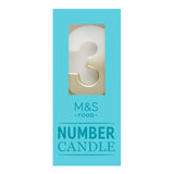 M&S Number 3 Decorative Candle