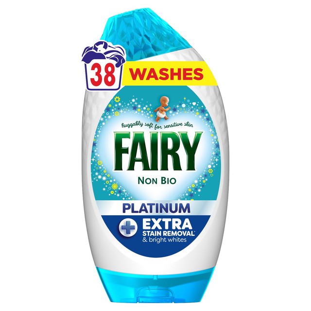 Fairy Platinum Non Bio laundry gel 1254ml - British product