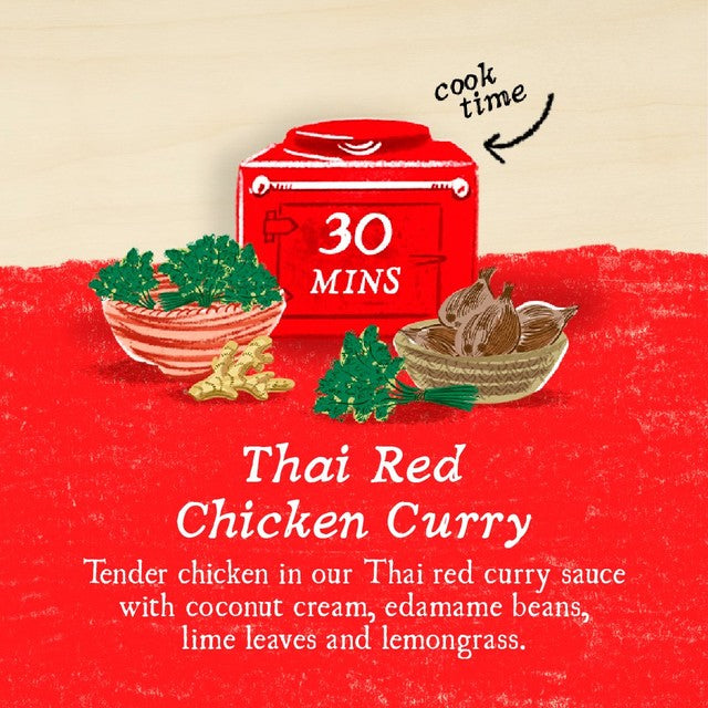 Charlie Bigham's Thai Red Chicken Curry & Fragrant Rice ready meal 835g - British product