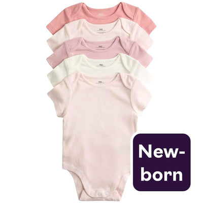 M&S Plain Sleepsuit Pink Baby Sleepsuit New Born
