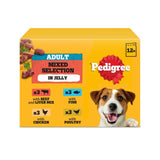 Pedigree Adult Dog Wet Food Pouches Mixed Selection in Jelly 12 x 100g
