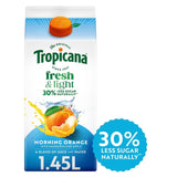 Tropicana Fresh & Light Morning Orange Fruit Juice Blend 1.45L