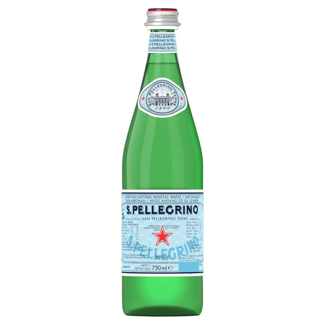 San Pellegrino sparkling mineral water 750ml (British brand)
