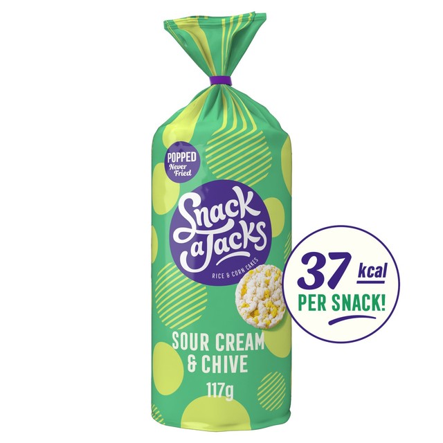 Snack a Jacks sour cream and chive rice cakes 117g (British brand)