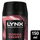Lynx Fine Fragrance Collection Cocoa Velvet Premium Deodorant Body Spray for Men 150ml