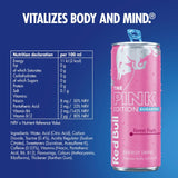 Red Bull Sugar Free Pink Edition Forest Fruits energy drink 4 x 250ml, imported from the UK