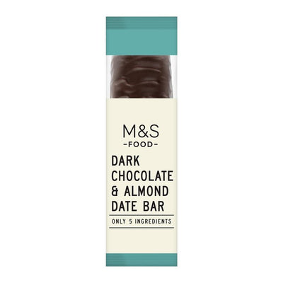 M&S Only 5 Ingredients Dark Chocolate and Almond Date Bar 50g