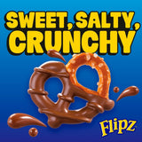 Flipz salted caramel flavour coated pretzels 90g - British product