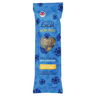 Burgess Excel Forage & Feast Bar Cornflower Hay Bar Treat 60g