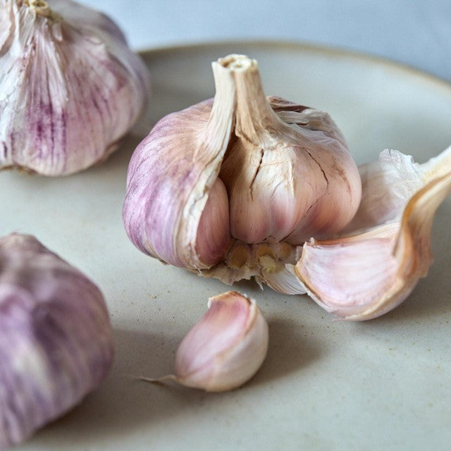 Natoora purple garlic 2 per pack, imported from the UK