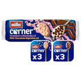 Muller Corner Chocolate Digestive & Strawberry Shortcake Yogurt Pots 6 x 124g