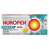 Nurofen Cold and Flu relief tablets 200mg 16 pack (British brand)