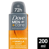 Dove Men+Care Advanced Sandalwood Vanilla Anti-Perspirant Spray 200ml