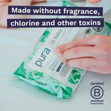 Pura plastic free baby wipes, imported from the UK