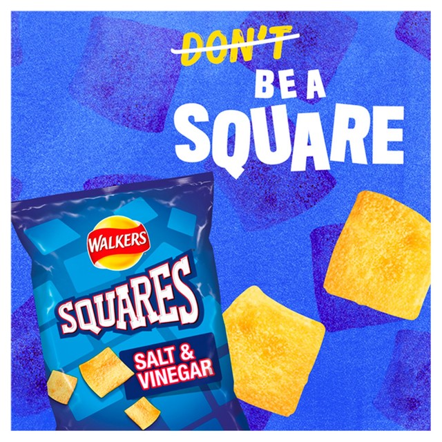 Walkers Squares Salt & Vinegar potato snacks multipack 6x22g (British brand)
