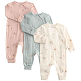 M&S baby sleepsuits woodland print ivory 0-3 months, imported from the UK