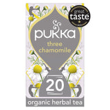 Pukka Herbs Organic Three Chamomile Tea 20 Bags, imported from the UK