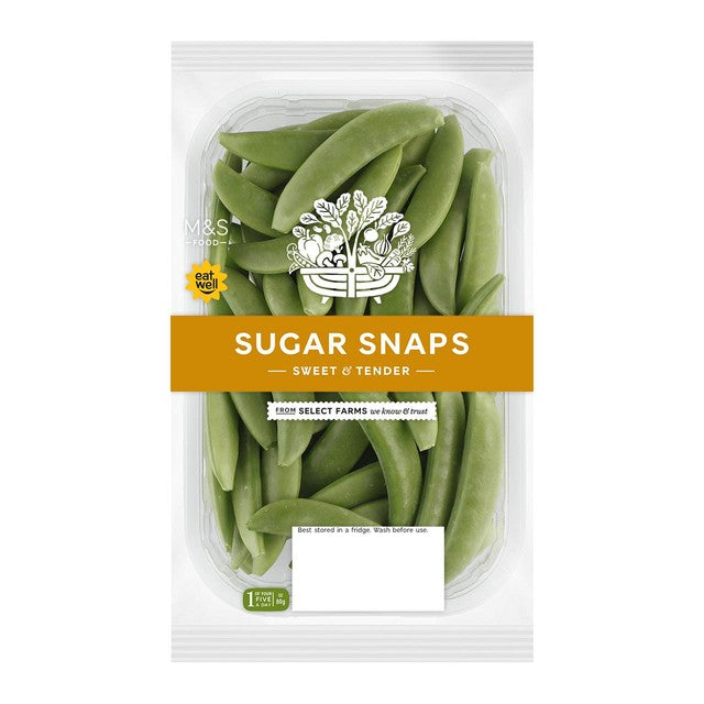M&S Sugar Snap Peas fresh vegetable bag 250g (British brand)