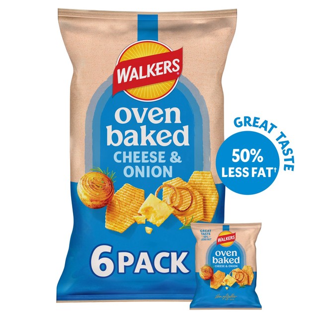 Walkers baked cheese and onion crisps 132g (British brand)