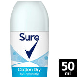 Sure Women Antiperspirant Roll On Cotton Dry 50ml