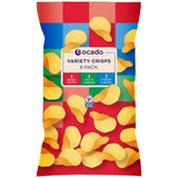 Ocado Variety Potato Crisps Multipack 6 Pack