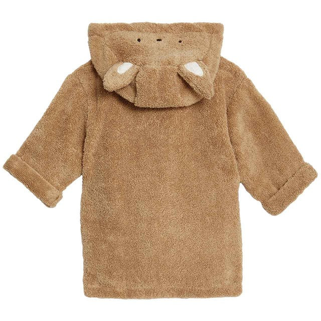 M&S cotton towelling hooded robe camel 18-36 months, imported from the UK