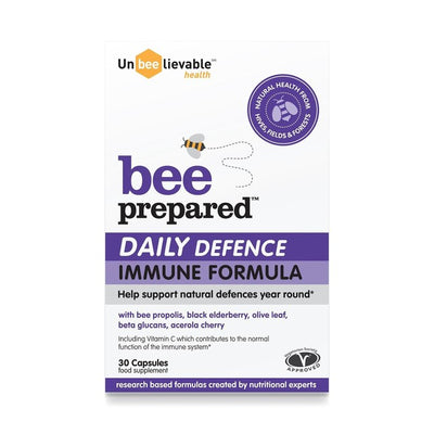 Unbeelievable Bee Prepared Daily Defence Immune Formula Capsules 30 Count