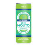 M&S lime mojito canned cocktail 250ml, imported from the UK