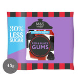 M&S Reduced Sugar Red & Black Gums British Wine Gums 45g