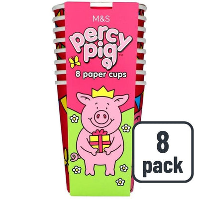 M&S Percy Pig Party Cups Paper Cups 250ml