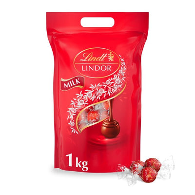 Lindt LINDOR Milk Chocolate Truffles 1kg Bag
