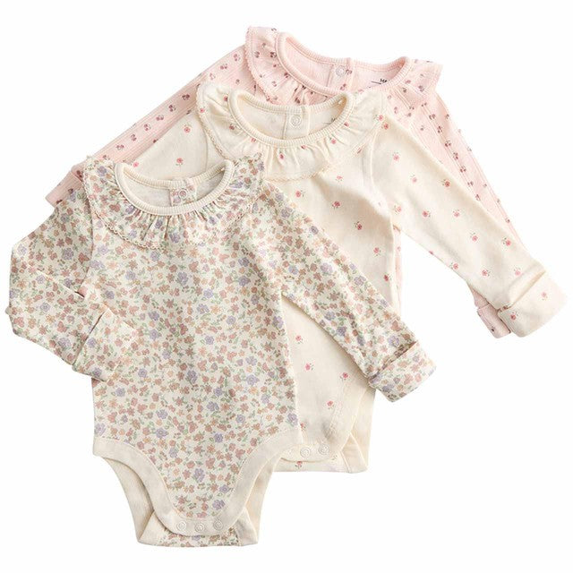 M&S floral bodysuit for girls, ivory, 2-3 years, imported from the UK