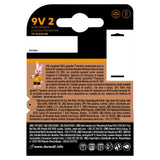 Duracell Plus 9V alkaline batteries 2-pack - British product