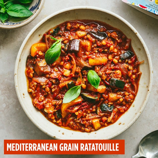 Merchant Gourmet Mediterranean-Style Grains with Tomato & Olive 250g, imported from the UK