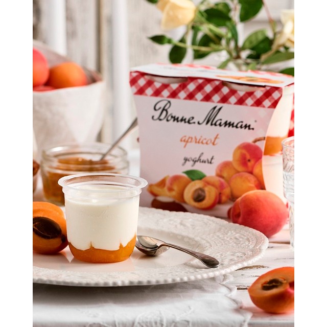 Bonne Maman apricot yoghurt 4 x 115g - British product