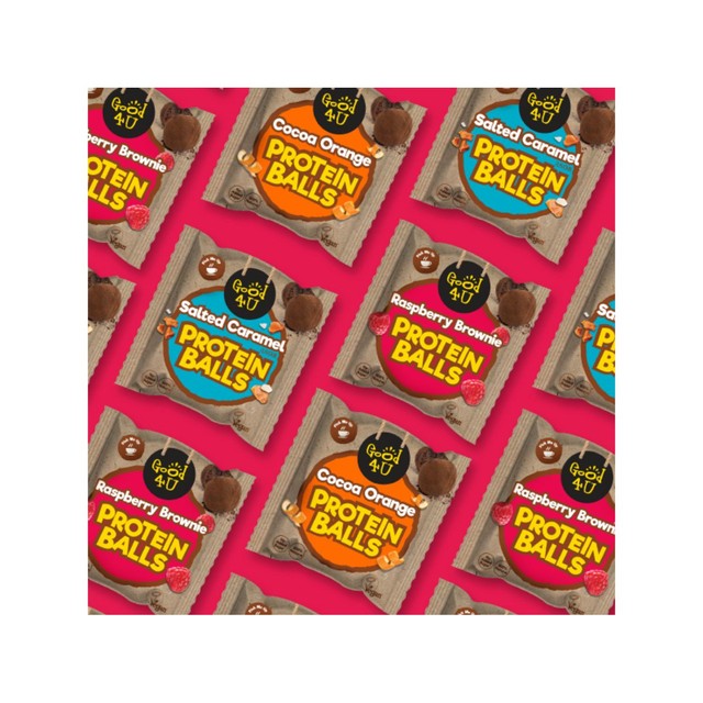 Good4U protein balls raspberry brownie 40g, UK version
