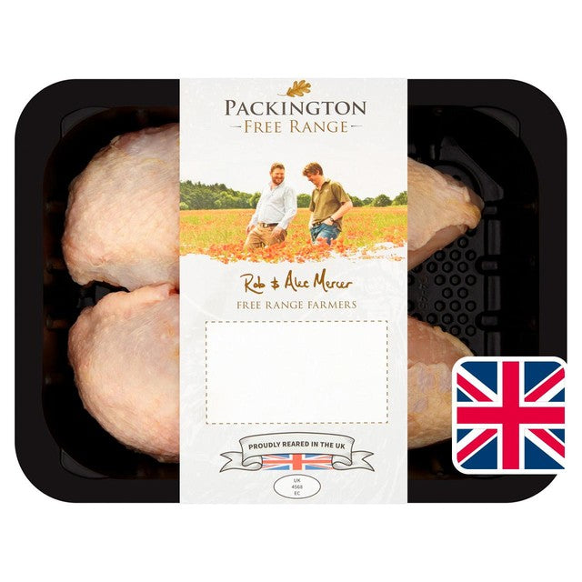 Packington free range skin on chicken breasts 480g, imported from the UK