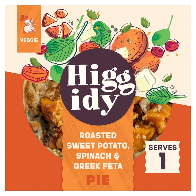 Higgidy Roasted Sweet Potato, Spinach & Feta Pie 200g, UK version
