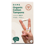 DAME Organic Cotton Tampons Regular 16 Pack